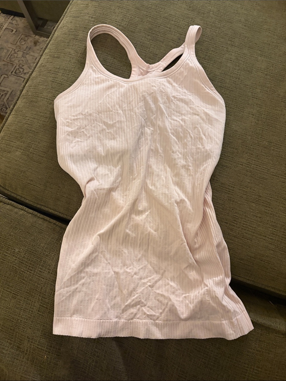 Lululemon Light Pink Ribbed Racerback Tank Top